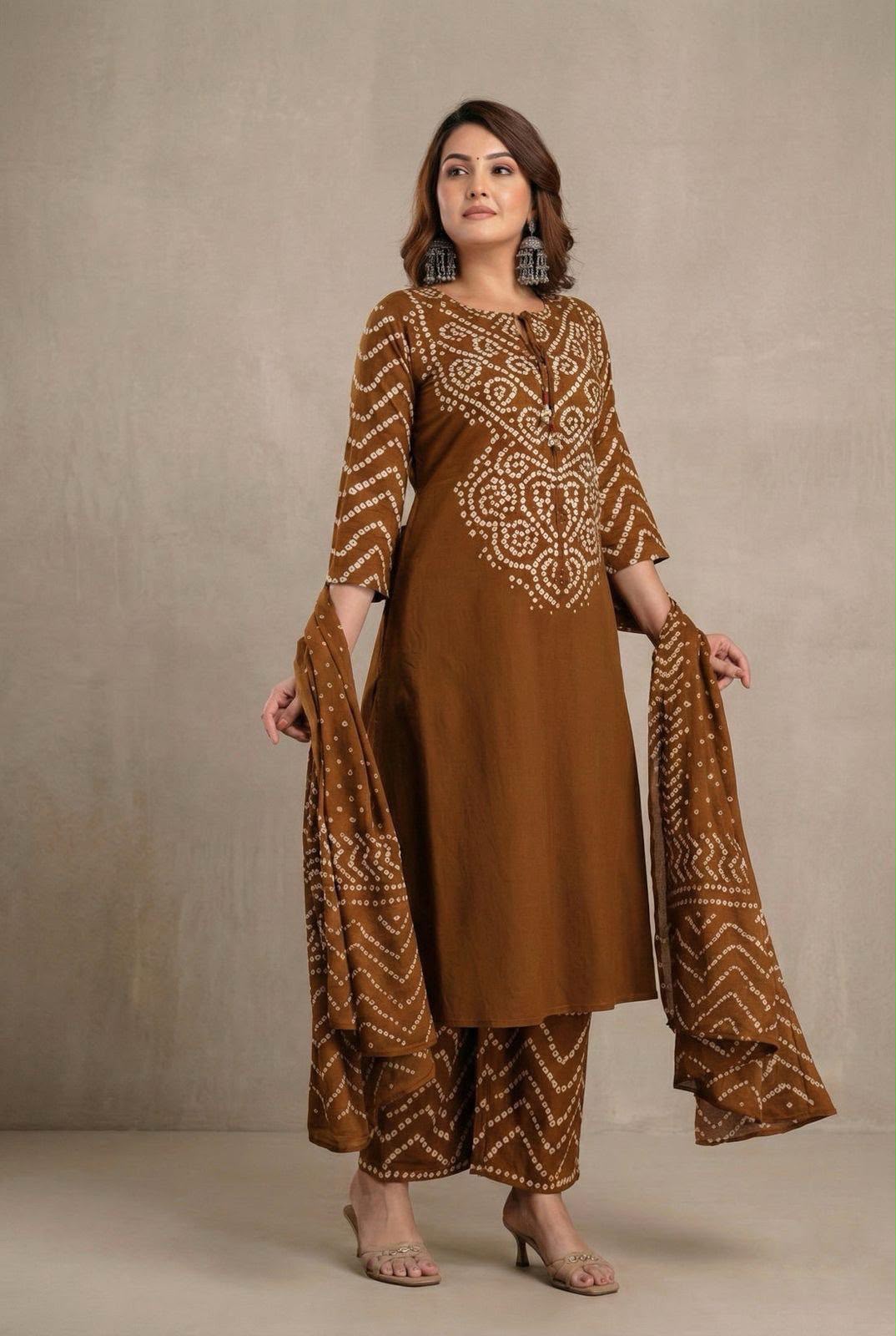 Elegant Printed Flared Dress